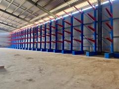 Customized Heavy-Duty Steel Cantilever Rack for Easy Installation and Raw Material Storage